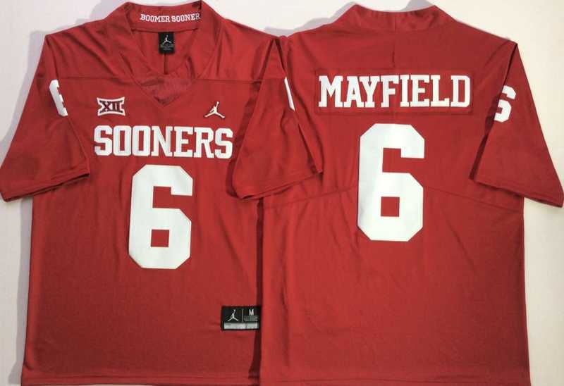 Oklahoma Sooners 6 Baker Mayfield Red College Football Jersey (1),We sell and wholesale Oklahoma Sooners 6 Baker Mayfield Red College Football Jersey (1) on line form chian!